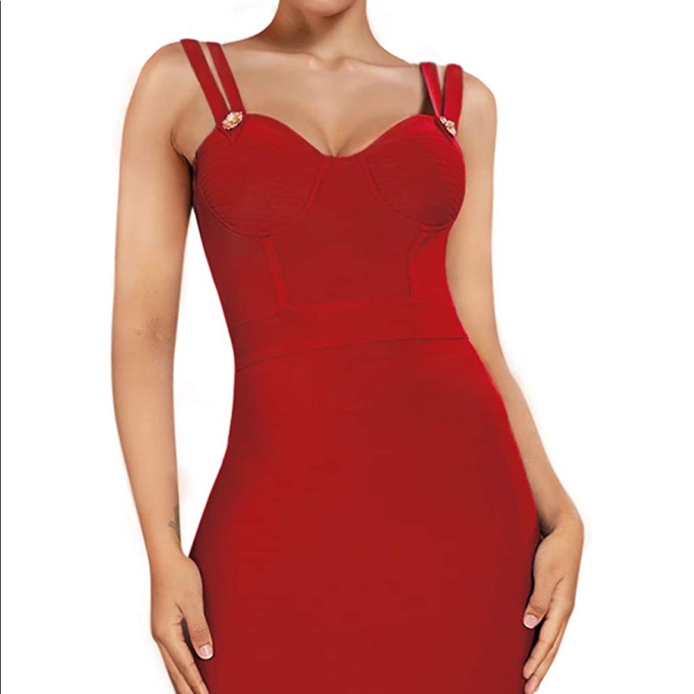Bandage dress double strap